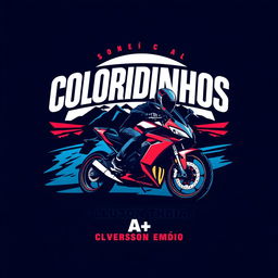 Create a T-shirt design for a motorcycle group called **Coloridinhos**, based in **Maceió-AL**