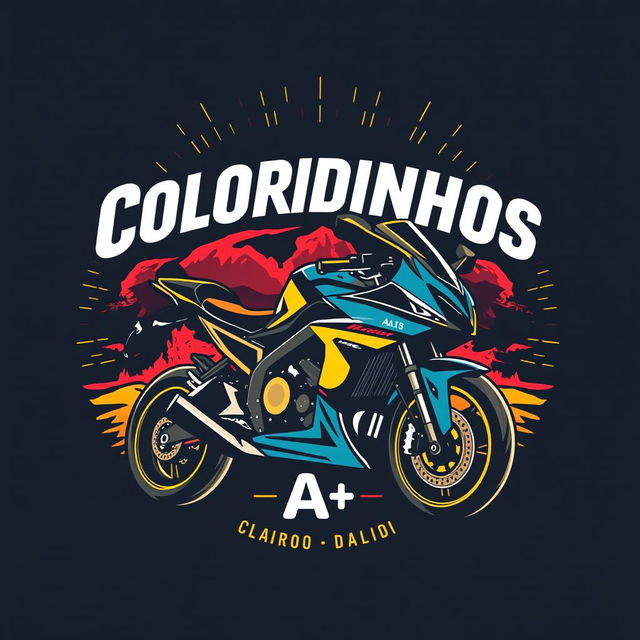 Create a T-shirt design for a motorcycle group called **Coloridinhos**, based in **Maceió-AL**