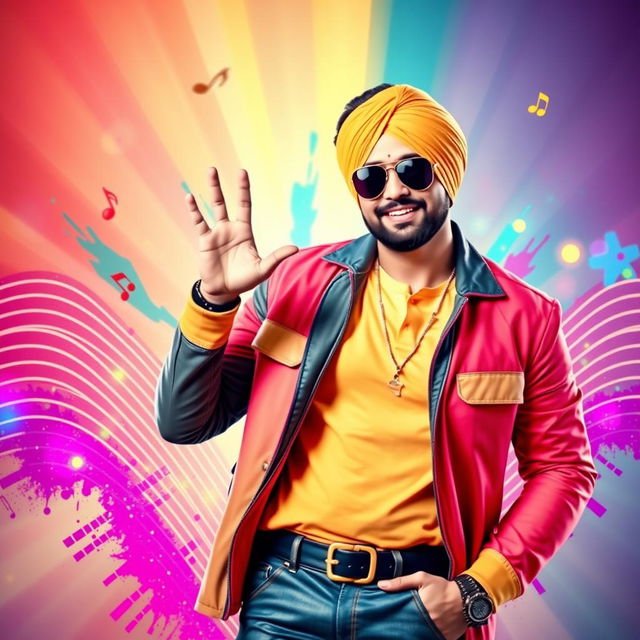 An eye-catching Instagram video cover featuring a charismatic male singer resembling Diljit Dosanjh