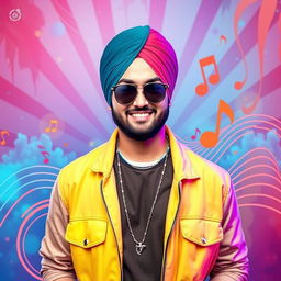 An eye-catching Instagram video cover featuring a charismatic male singer resembling Diljit Dosanjh