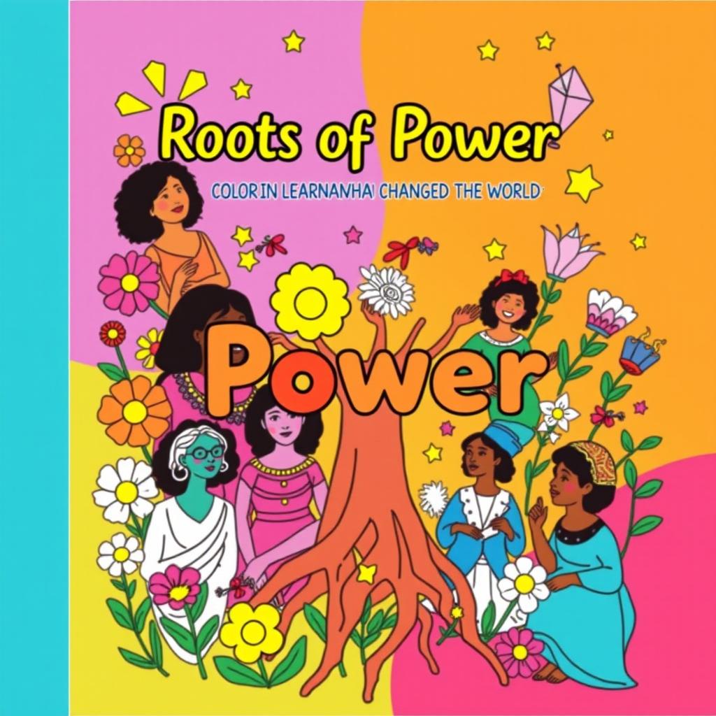 A vibrant and engaging coloring book cover designed for young girls, measuring 8