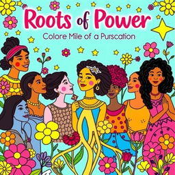 A vibrant and engaging coloring book cover designed for young girls, measuring 8