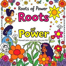 A vibrant and engaging coloring book cover designed for young girls, measuring 8