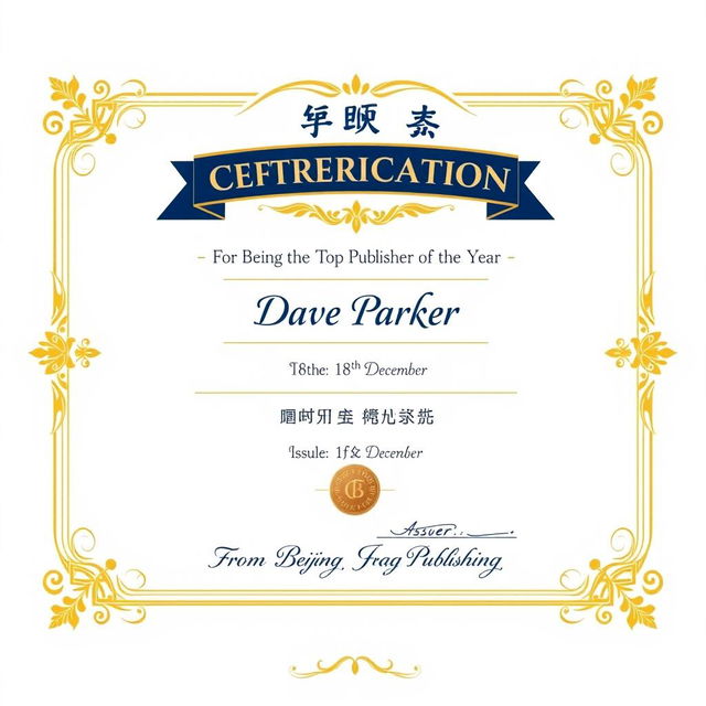 A beautifully designed certificate of appreciation, featuring elegant borders and decorative motifs