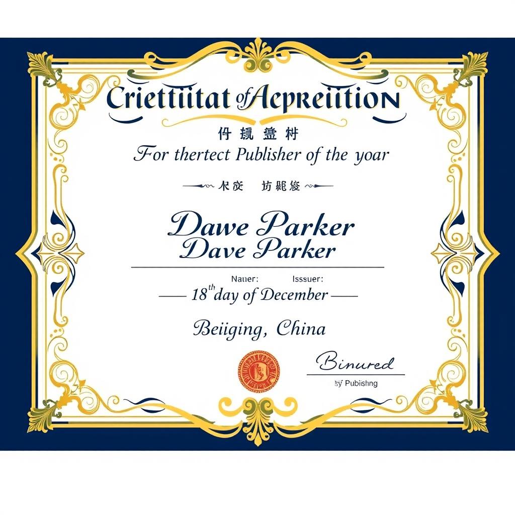 A beautifully designed certificate of appreciation, featuring elegant borders and decorative motifs