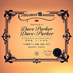 A beautifully designed certificate of appreciation