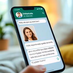 A smartphone screen showing a WhatsApp conversation