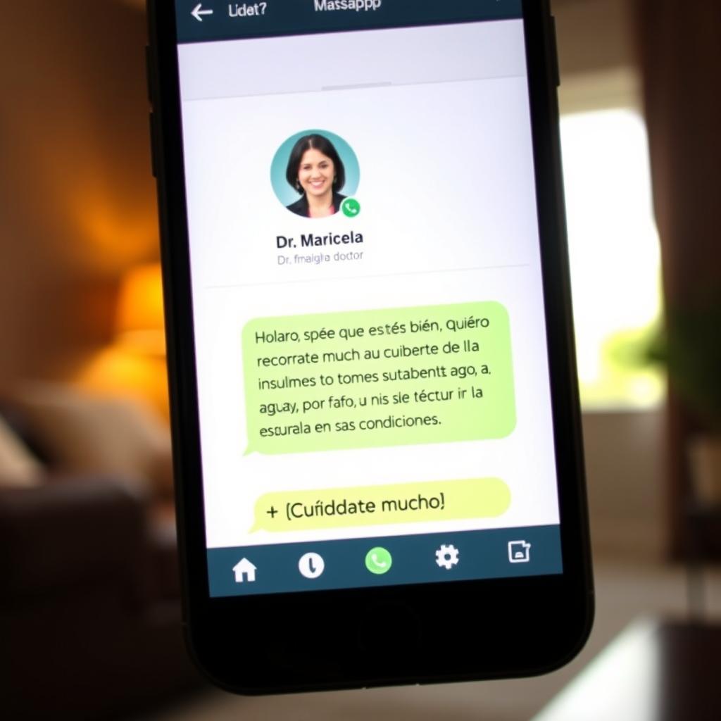 A smartphone screen showing a WhatsApp conversation