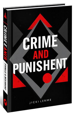 A visually striking book cover design for 'Crime and Punishment' featuring a structured and complex composition