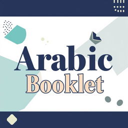 A teen-friendly Arabic booklet cover designed for learning Arabic, featuring a clean and modern layout