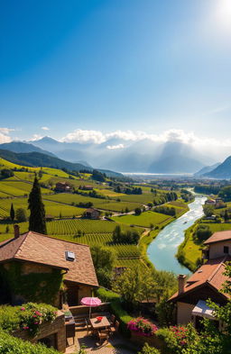 A beautiful landscape showcasing the charming region of Veneto in Italy