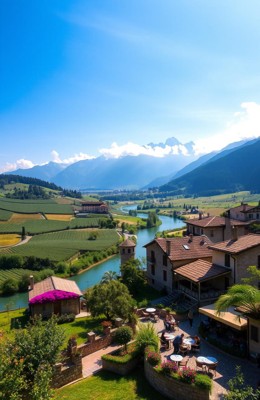 A beautiful landscape showcasing the charming region of Veneto in Italy