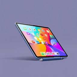 A vibrant pixel art representation of the iPad Pro M4, showcasing its sleek design and advanced features