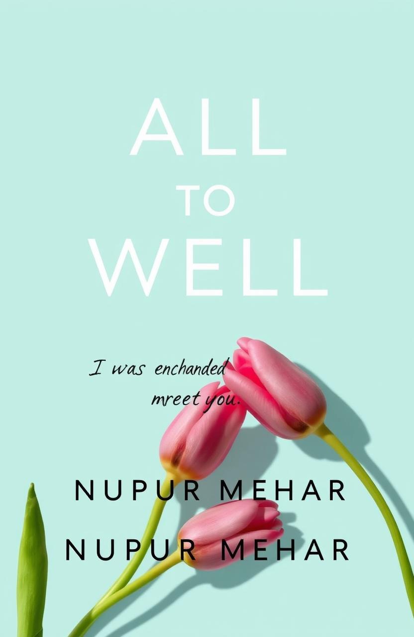 A book cover design featuring a light aqua background