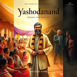 A book cover design illustrating the theme of duality in the story of Yashodanand