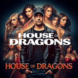 A promotional poster for a television show titled 'HOUSE OF DRAGONS'