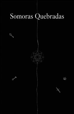 A dark, almost black background with a single, subtle crack running through the center like a shattered mirror