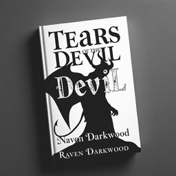 A striking black and white book cover featuring the silhouette of a devil, embodying a menacing yet captivating presence