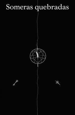 A book cover design for "Sombras quebradas" featuring a dark, almost black background