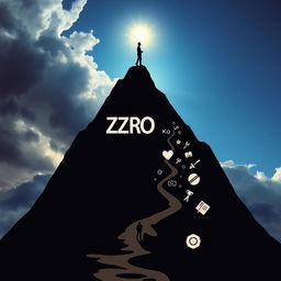 A powerful and inspiring visual journey depicting a person rising from zero to success