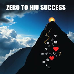 A powerful and inspiring visual journey depicting a person rising from zero to success