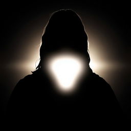 A silhouette profile picture of Jesus Christ, depicted in a dramatic and inspiring way