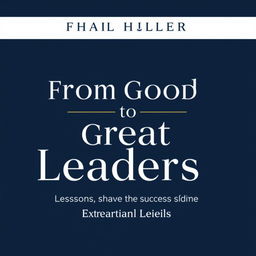 A harmonious and minimalist book cover design for "From Good to Great Leaders: Lessons from the Success of Six Extraordinary Leaders"