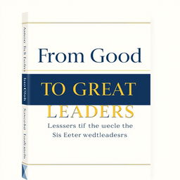 A harmonious and minimalist book cover design for "From Good to Great Leaders: Lessons from the Success of Six Extraordinary Leaders"