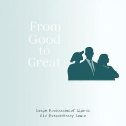 A harmonious and minimalist book cover for 'From Good to Great Leaders: Lessons from the Success of Six Extraordinary Leaders'