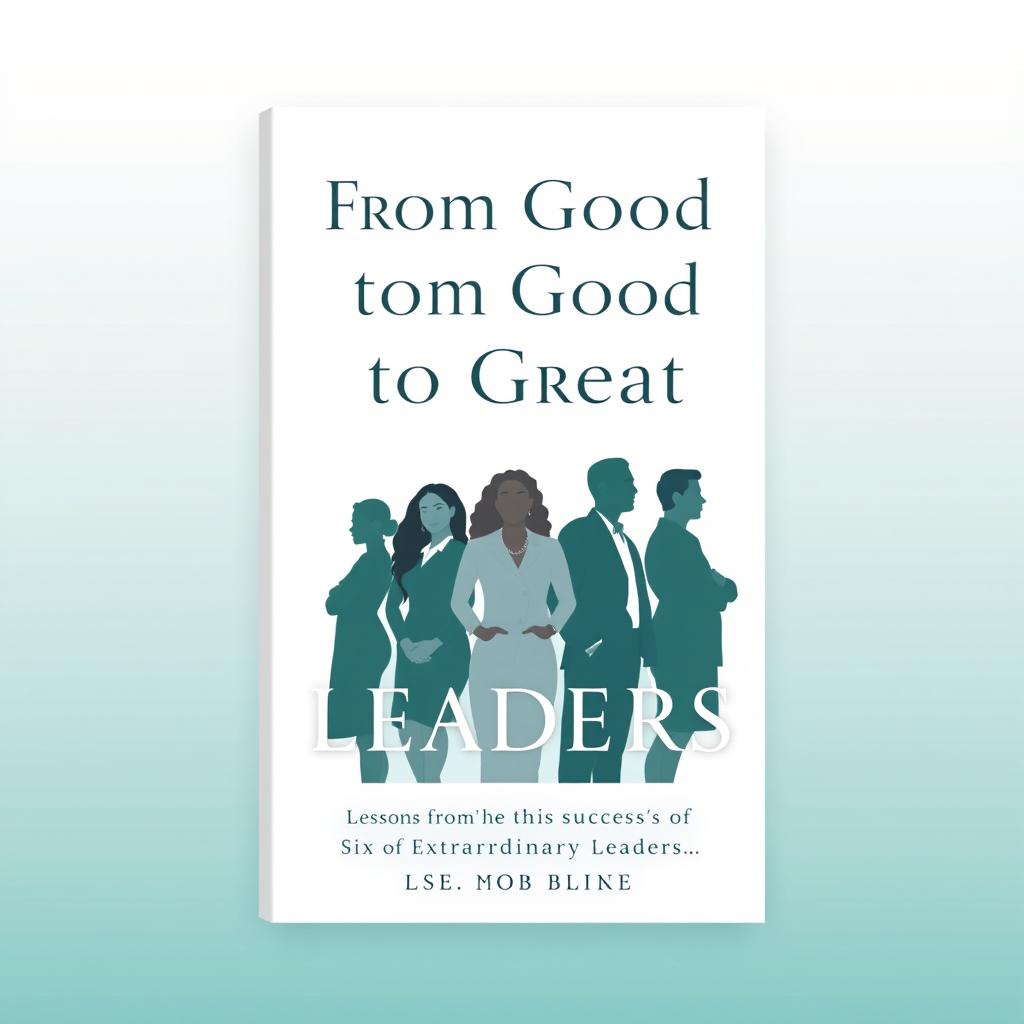 A harmonious and minimalist book cover for 'From Good to Great Leaders: Lessons from the Success of Six Extraordinary Leaders'