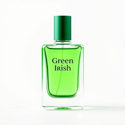 a 100ml bottle of Green Irish perfume prominently displayed against a clean, white background suitable for e-commerce websites