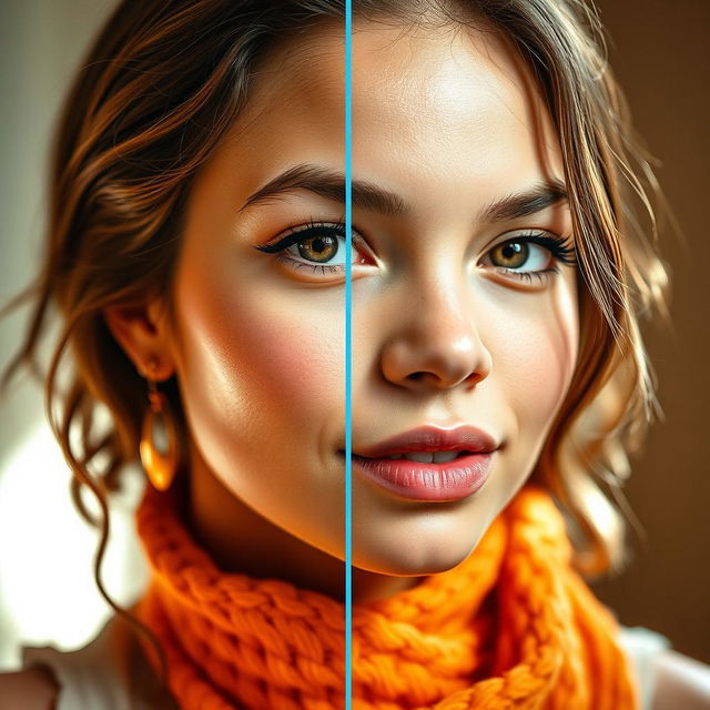 Restore and enhance an image with high-quality resolution, focusing on making colors more vibrant and details more defined