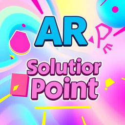 A vibrant and eye-catching YouTube banner featuring bold, colorful graphics and the text 'AR Solution Point' prominently displayed