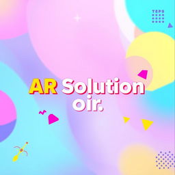A vibrant and eye-catching YouTube banner featuring bold, colorful graphics and the text 'AR Solution Point' prominently displayed
