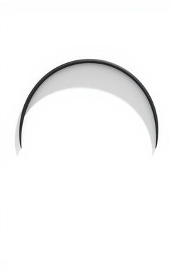A stylized arrow arch, elegantly designed with smooth, curved lines and a glossy finish