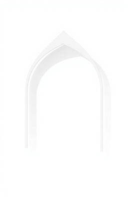 A stylized arrow arch, elegantly designed with smooth, curved lines and a glossy finish