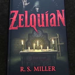 A dark book cover featuring an ancient altar at the center, adorned with strange symbols and extinguished candles