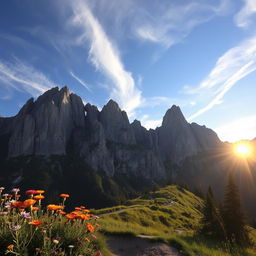 A breathtaking view of the Trestivaya Mountain, showcasing its steep cliffs and lush greenery