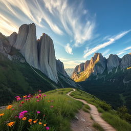 A breathtaking view of the Trestivaya Mountain, showcasing its steep cliffs and lush greenery