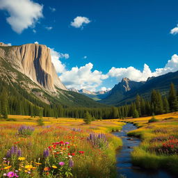 A stunning depiction of Trestivaya Mountain, highlighting its dramatic rocky peaks and dense green forests