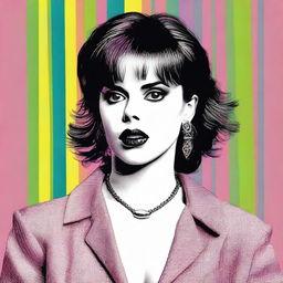 This high-quality digital art image vividly portrays a woman strikingly similar to actress Fairuza Balk, as she might have appeared in the 1990s