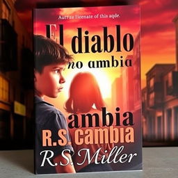 A captivating book cover featuring an urban background with a warm sunset glow, radiating hues of orange, pink, and gold