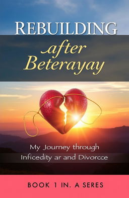 A powerful and inspiring book cover for 'Rebuilding After Betrayal: My Journey Through Infidelity and Divorce'