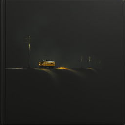 A black book cover featuring a dark, atmospheric scene with a side view of a single-track railway running over a hill
