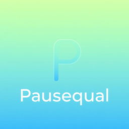 A modern and sleek logo design for a brand named 'Pausequal'