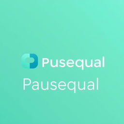 A modern and sleek logo design for a brand named 'Pausequal'