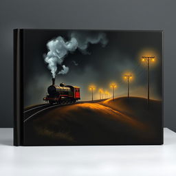 A captivating black book cover (6 x 9 inches) featuring a side-view composition