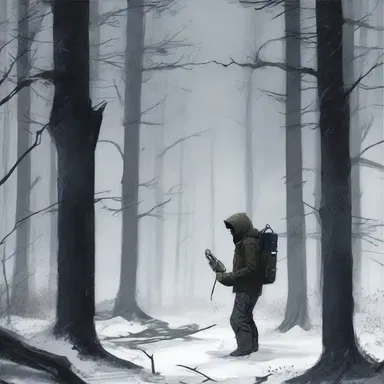 As the storm intensified, the protagonist found themselves lost in the woods with only a malfunctioning FM radio for company, adding to the sense of terror.