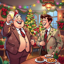 A whimsical and humorous Christmas-themed illustration for 'Christmas Edition Ten and Counting'