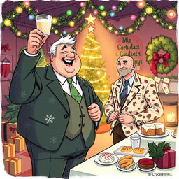 A whimsical and humorous Christmas-themed illustration for 'Christmas Edition Ten and Counting'